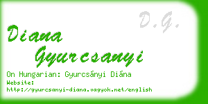 diana gyurcsanyi business card
