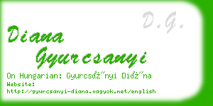 diana gyurcsanyi business card